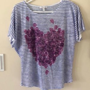 Striped summery heart top